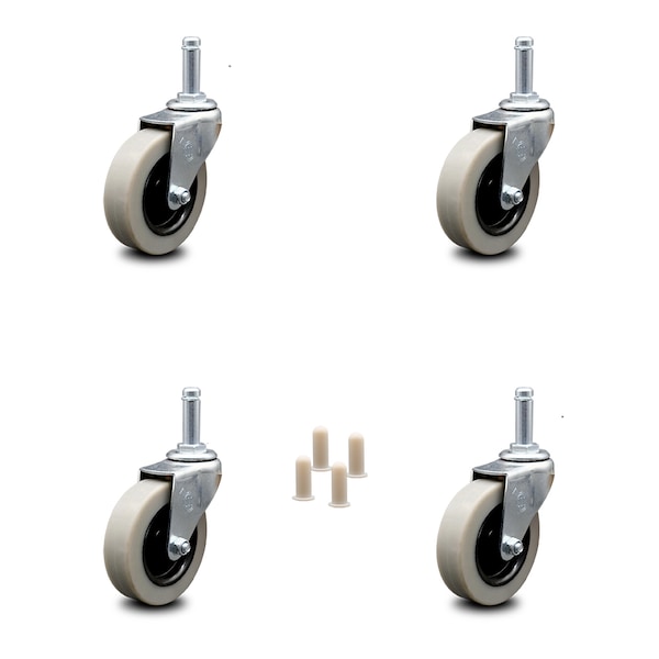 Service Caster Rubbermaid Mop Bucket Casters with Sockets for 7380-L1, 4PK RUB-SCC-GR05S310-TPRS-716138-X701-4 - main